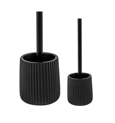 Porta-scopino-collezione-plissè-nero-in-resina-cipì-interiortedone
